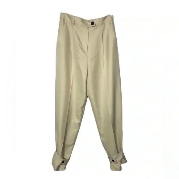 NWT ASOS DESIGN Tapered Dad Pants with Ankle Tab Detail - Picture 2 of 7